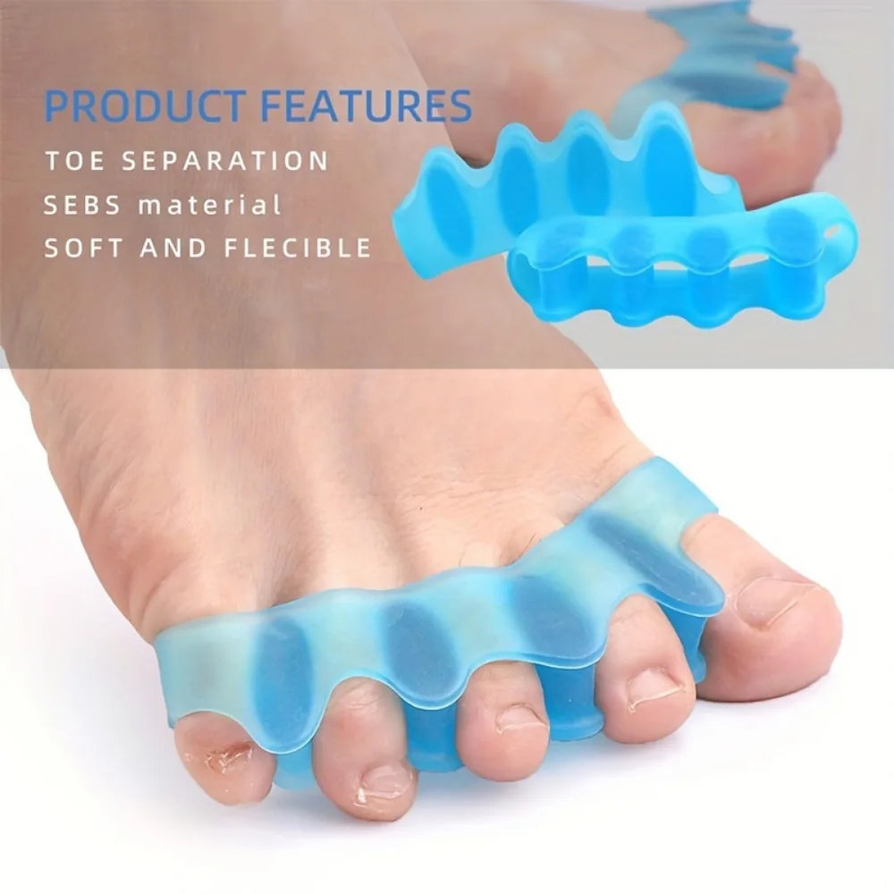 2 soft touch silicone toe spacers